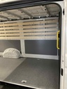 Wanden H1 bovenzijde lat om lat en 6,5 mm betonplex aan onderzijde (incl. deurpanelen).