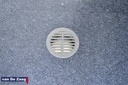 Ventilatie rooster door de vloer compact uitvoering rond 84mm incl. montage