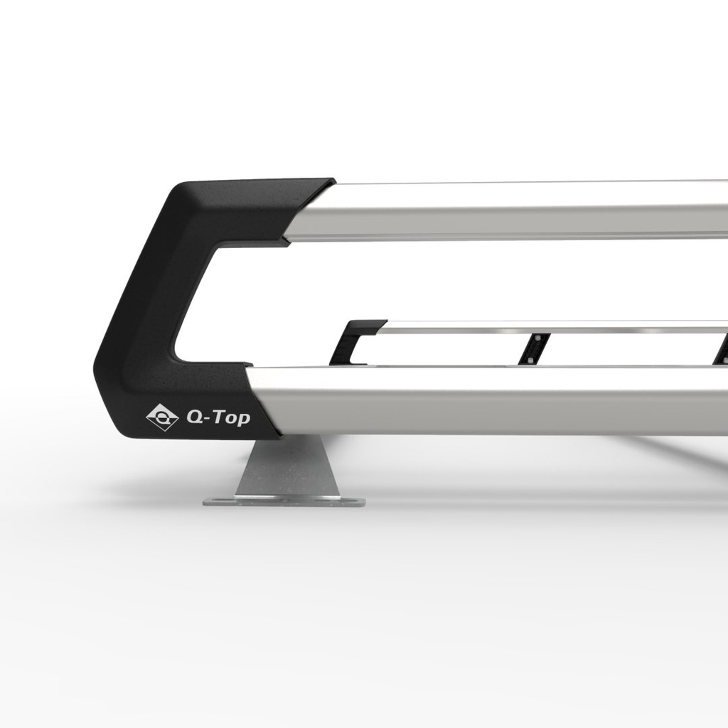 Imperiaal O19 Aluminium blank geanodiseerd. Opsteekrol breedte 150cm. Zonder dakrails. incl. spoiler en montage