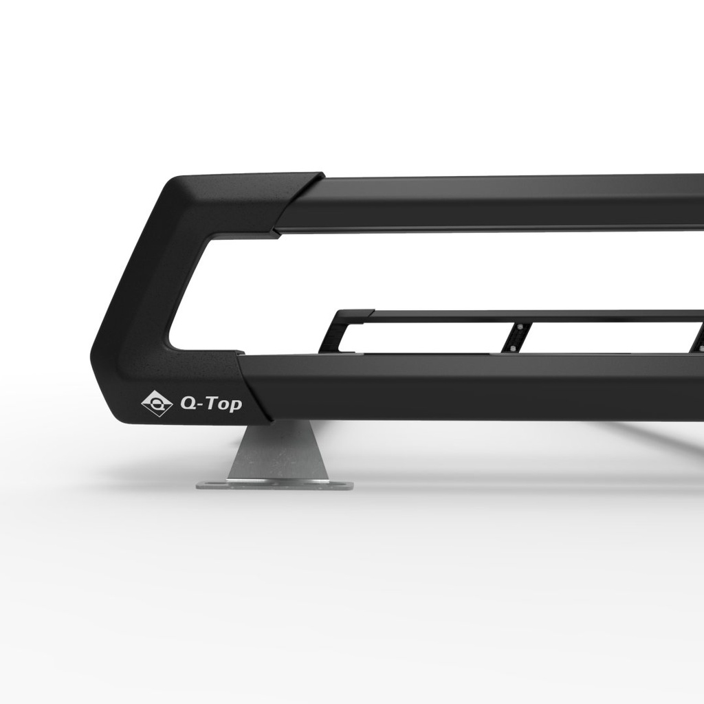 Imperiaal O19 Aluminium zwart geanodiseerd imperiaal tbv. Crafter '17-/MAN TGE L3H3 i.c.m. Roof Rails inl. opsteekrol en montage.